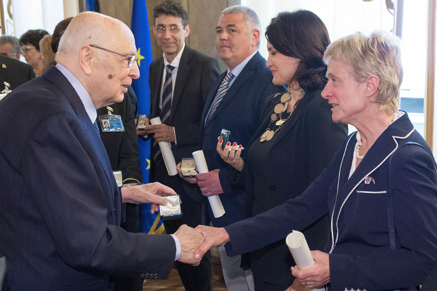 Giovanna Chelli con Giorgio Napolitano